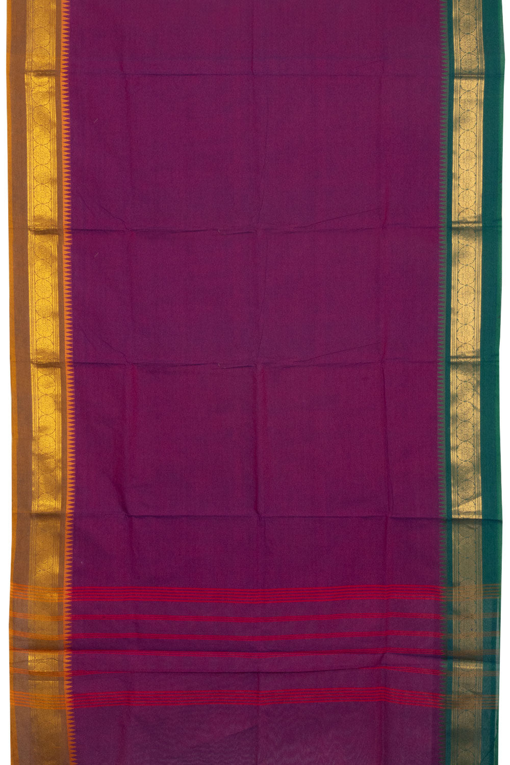 Purple Handloom Chettinad Cotton Saree-Avishya