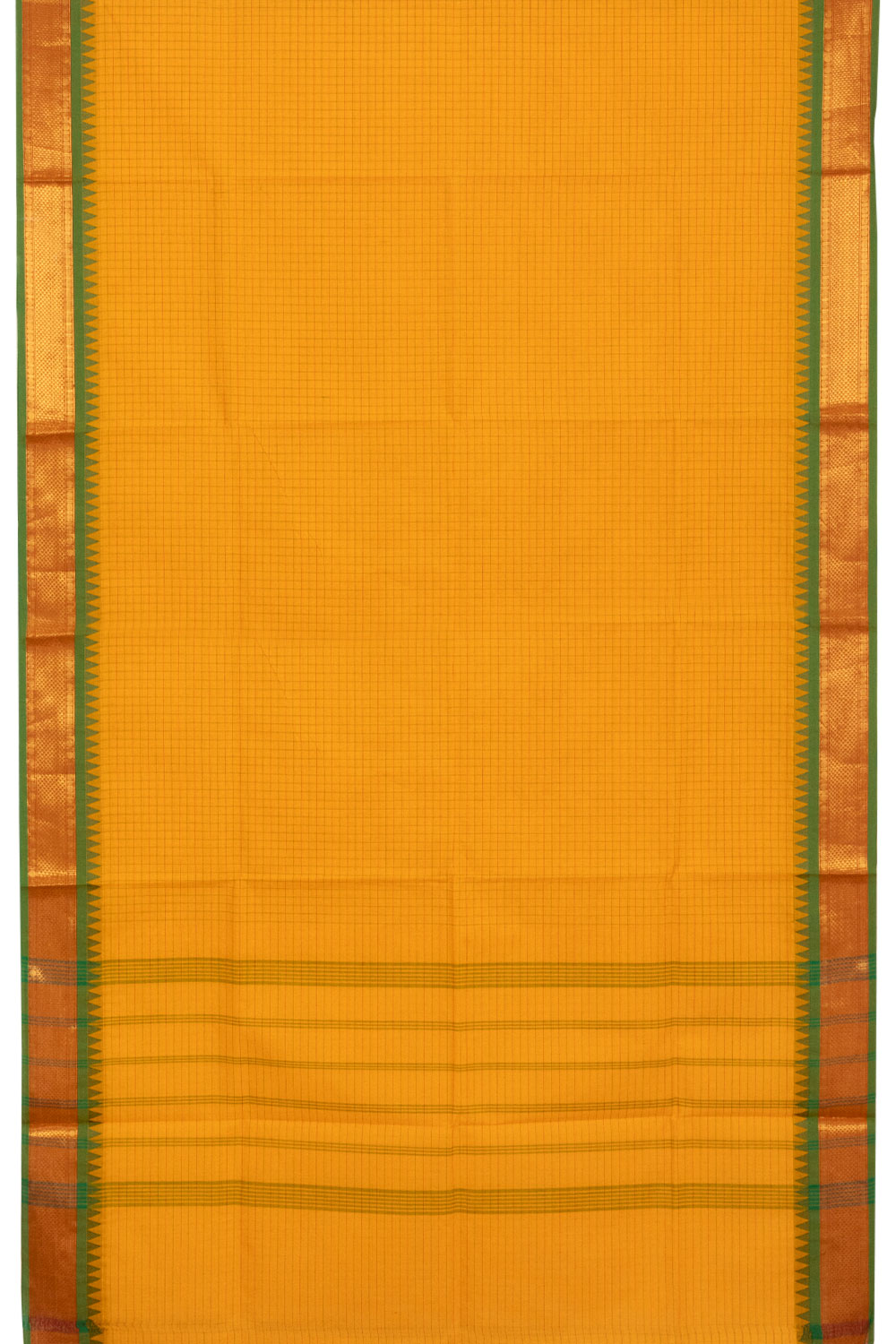 Yellow Handloom Chettinad Cotton Saree - Avishya