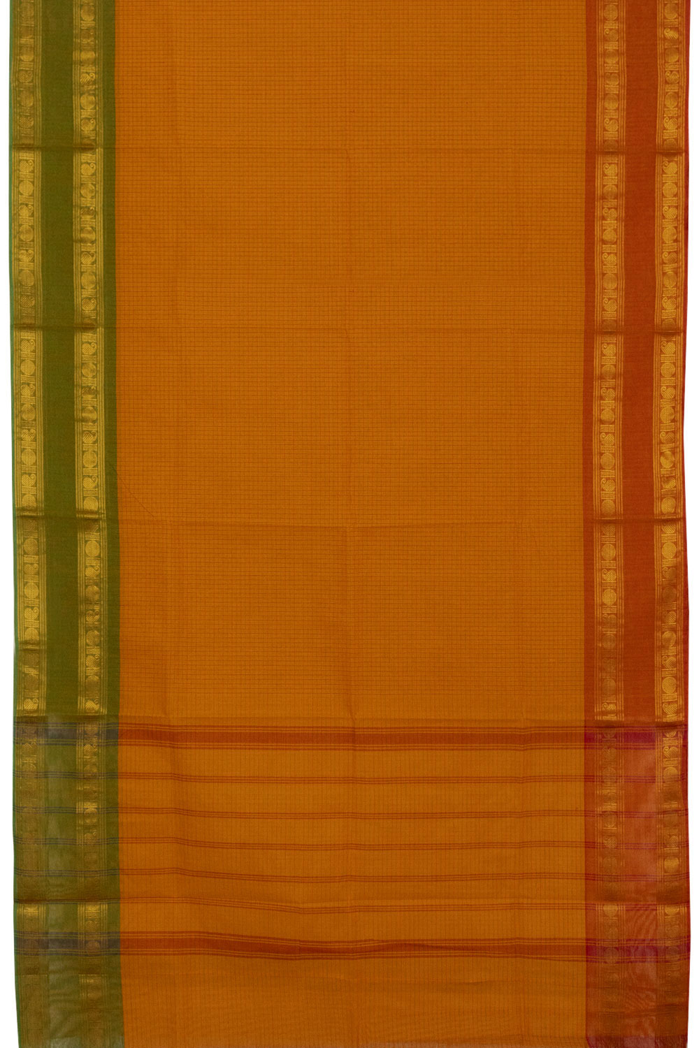 Yellow Handloom Chettinad Cotton Saree - Avishya