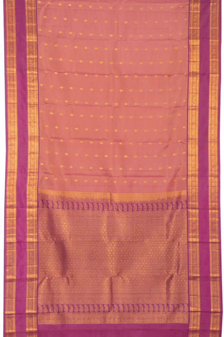 Peach Pure Kanjivaram  Silk Saree 10065791