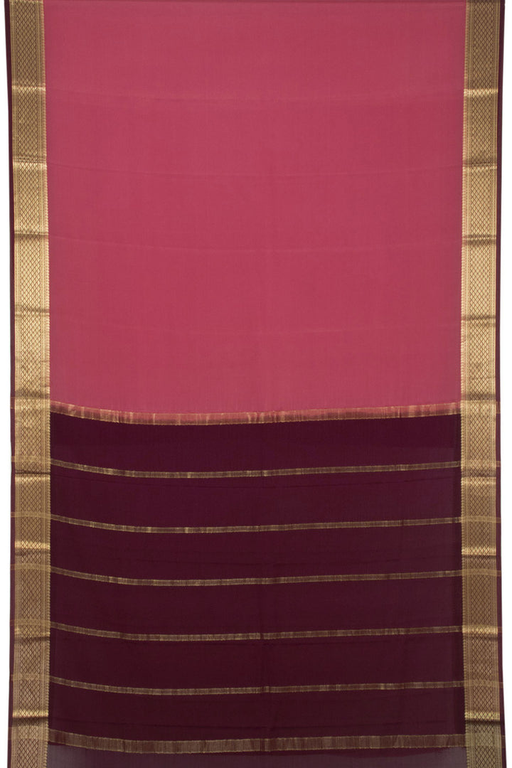 Pink Mysore Crepe Silk Saree - Avishya