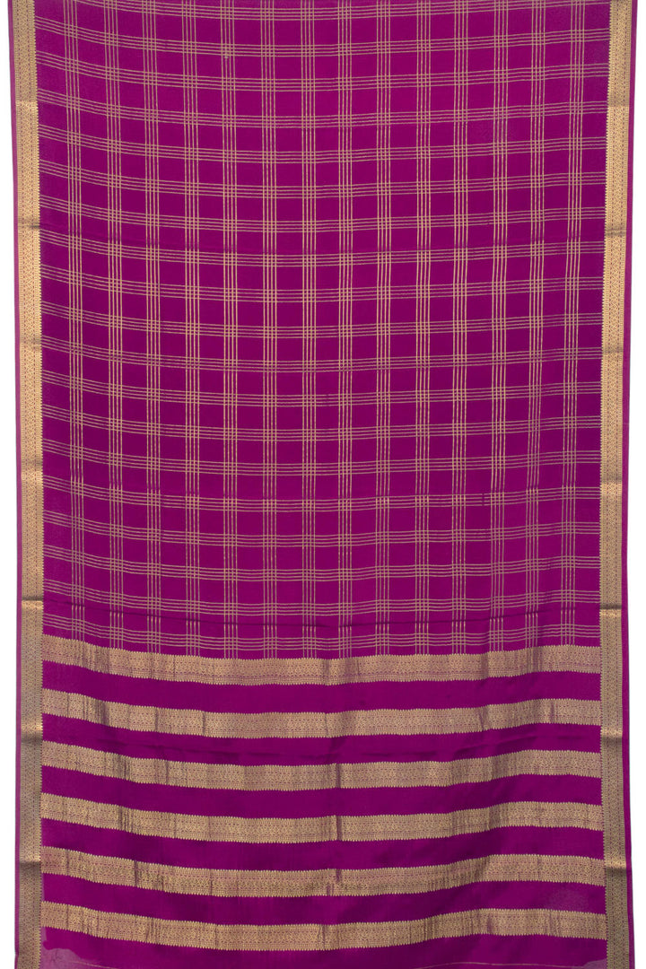 Violet Mysore Crepe Silk Saree - Avishya