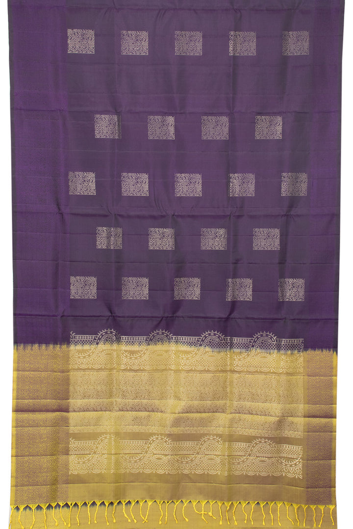 Purple Handloom Kanjivaram Soft Silk Saree - Avishya