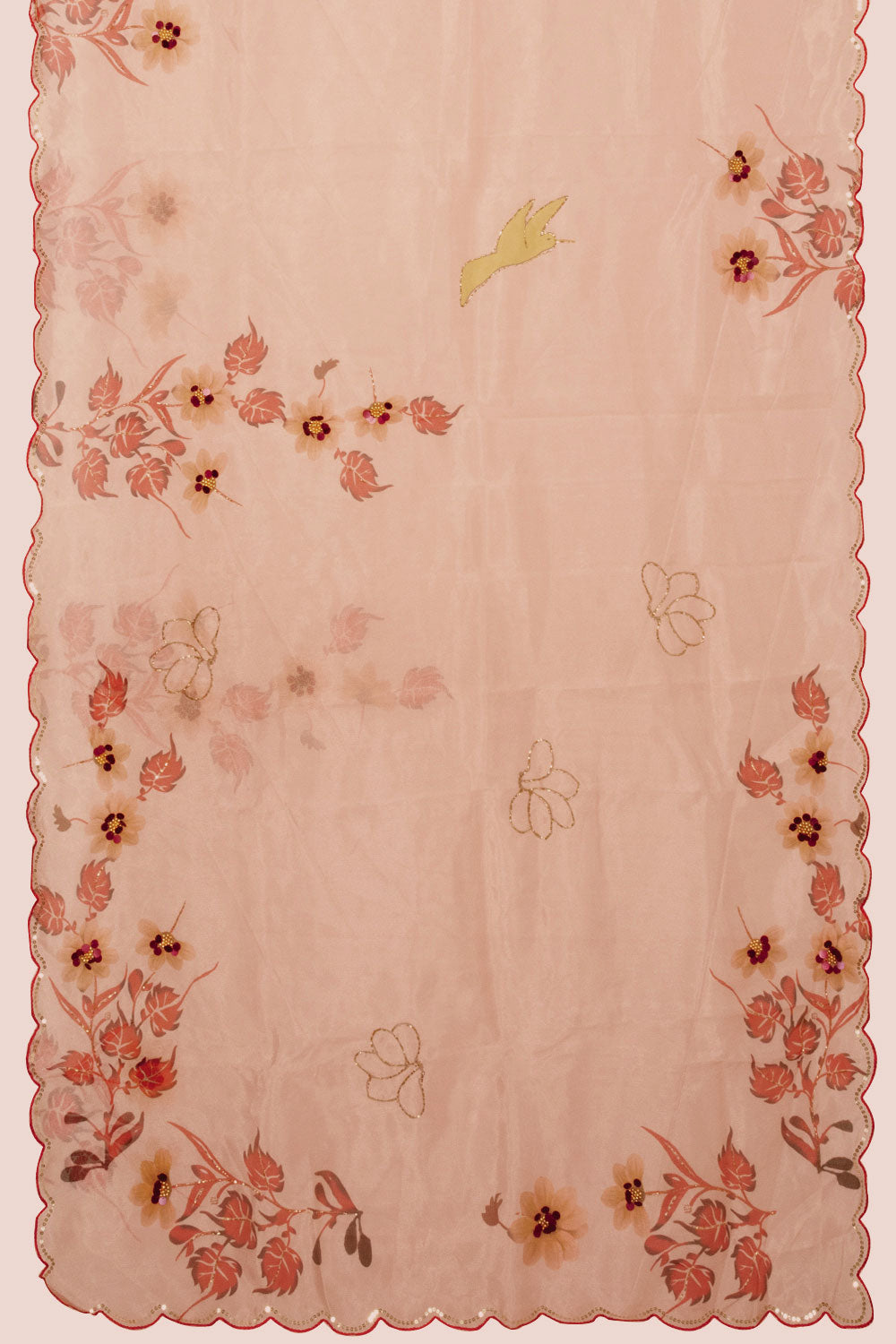 Pink Khatli Work Organza Saree - Avishya