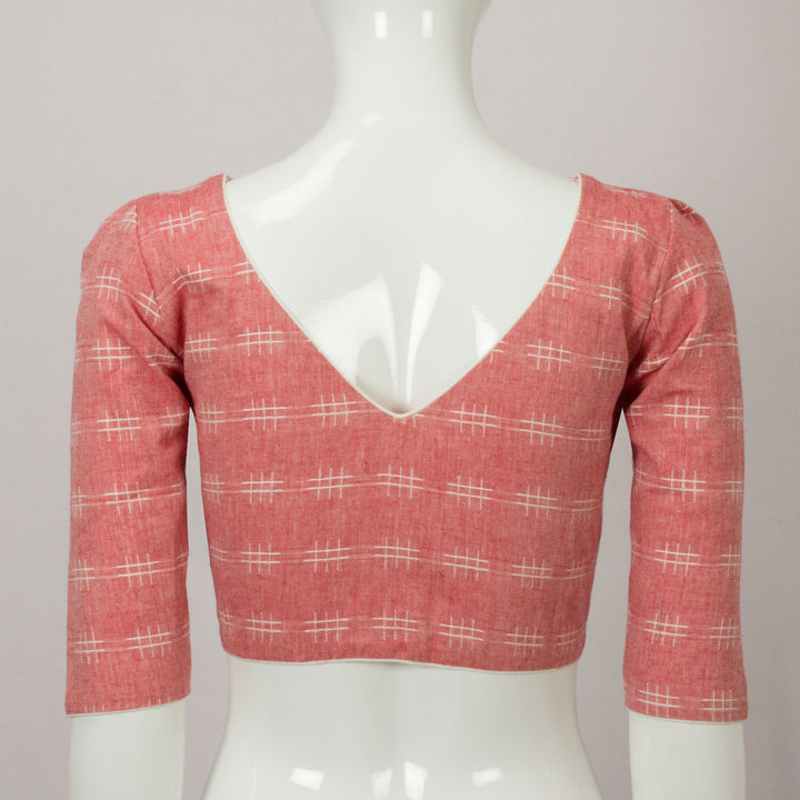 Pink Handwoven Cotton Blouse - Avishya