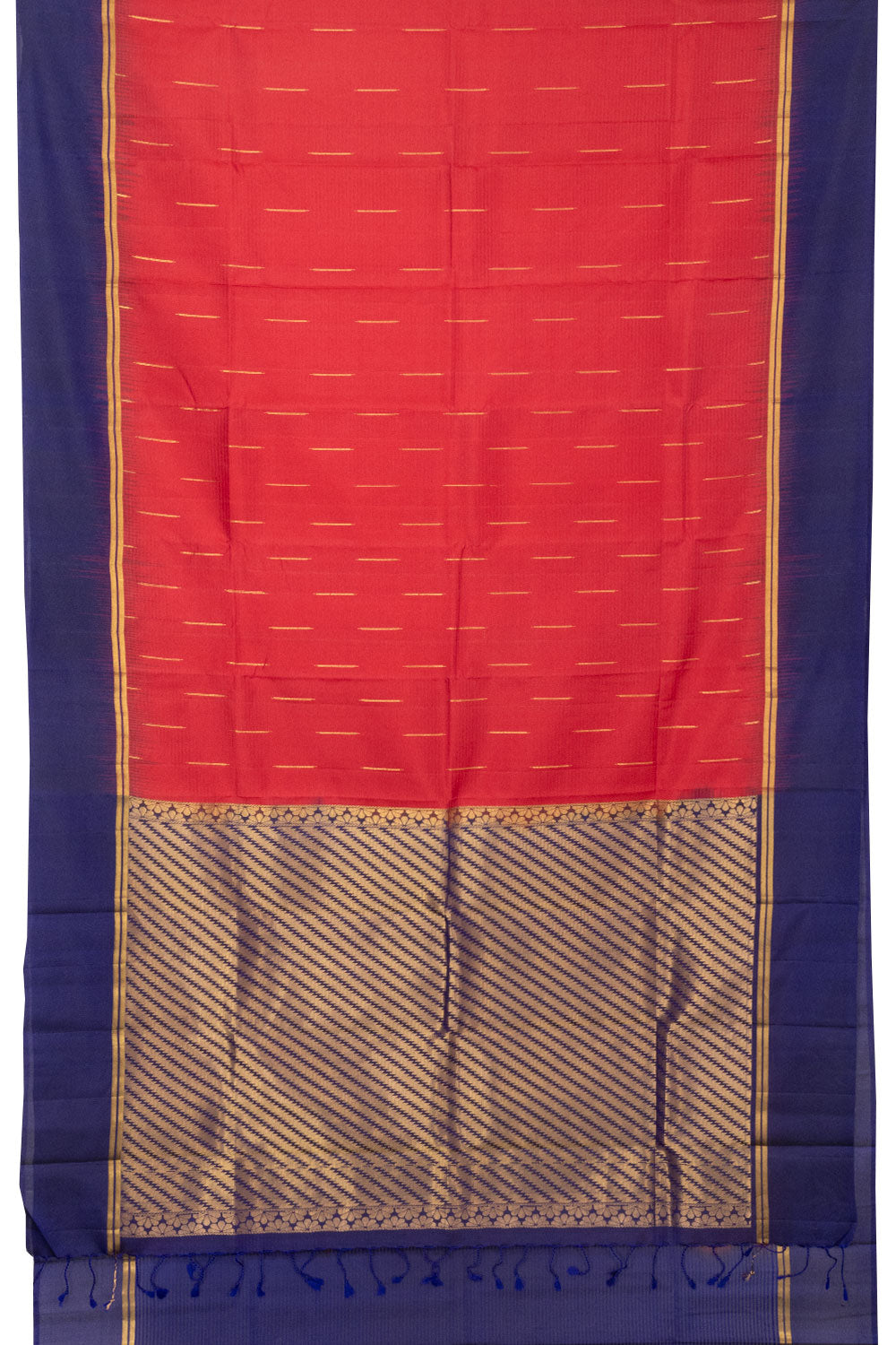 Red Handloom Kanjivaram Soft Silk Saree - Avishya