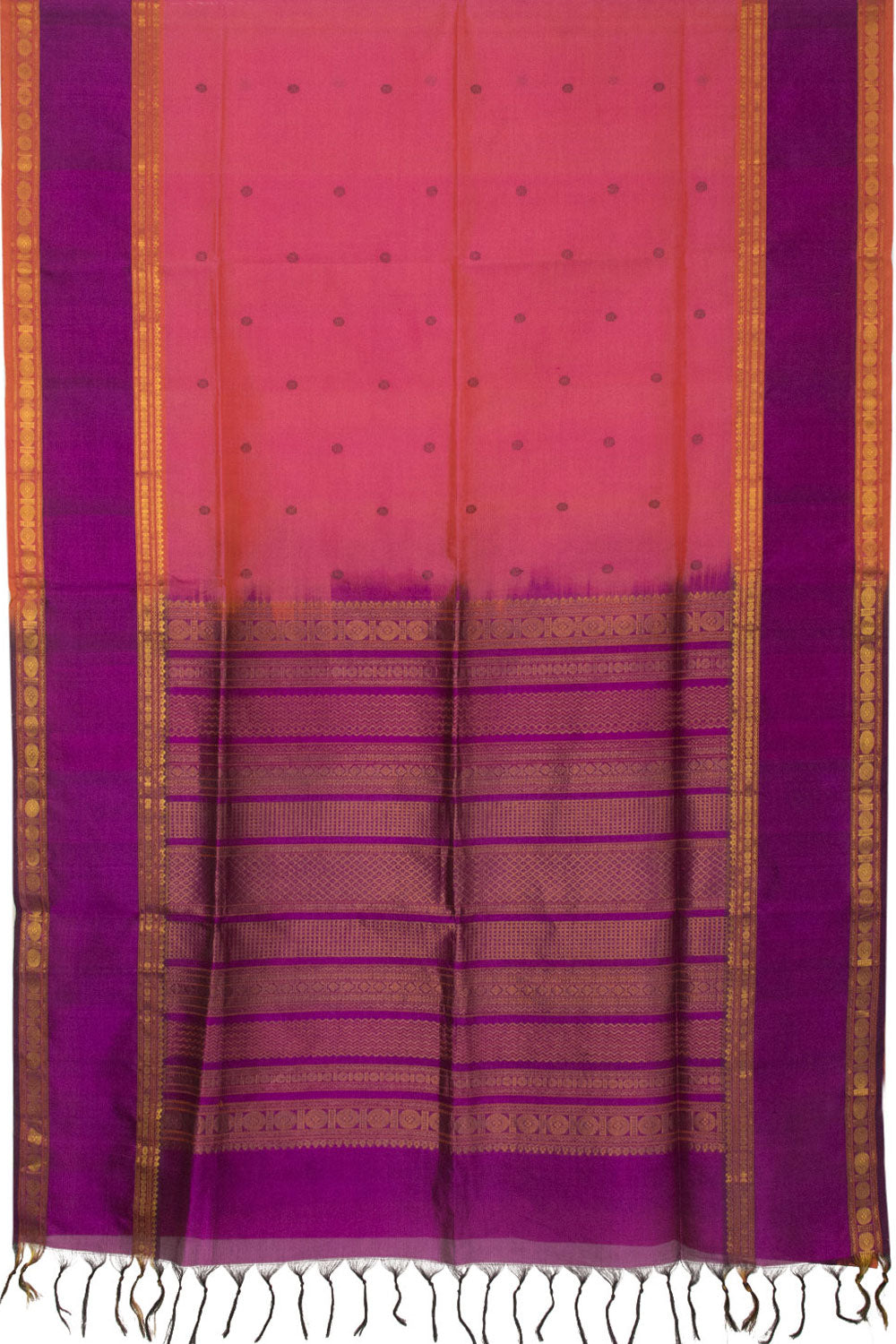 Pink Handloom Kanchi Silk Cotton Saree - Avishya