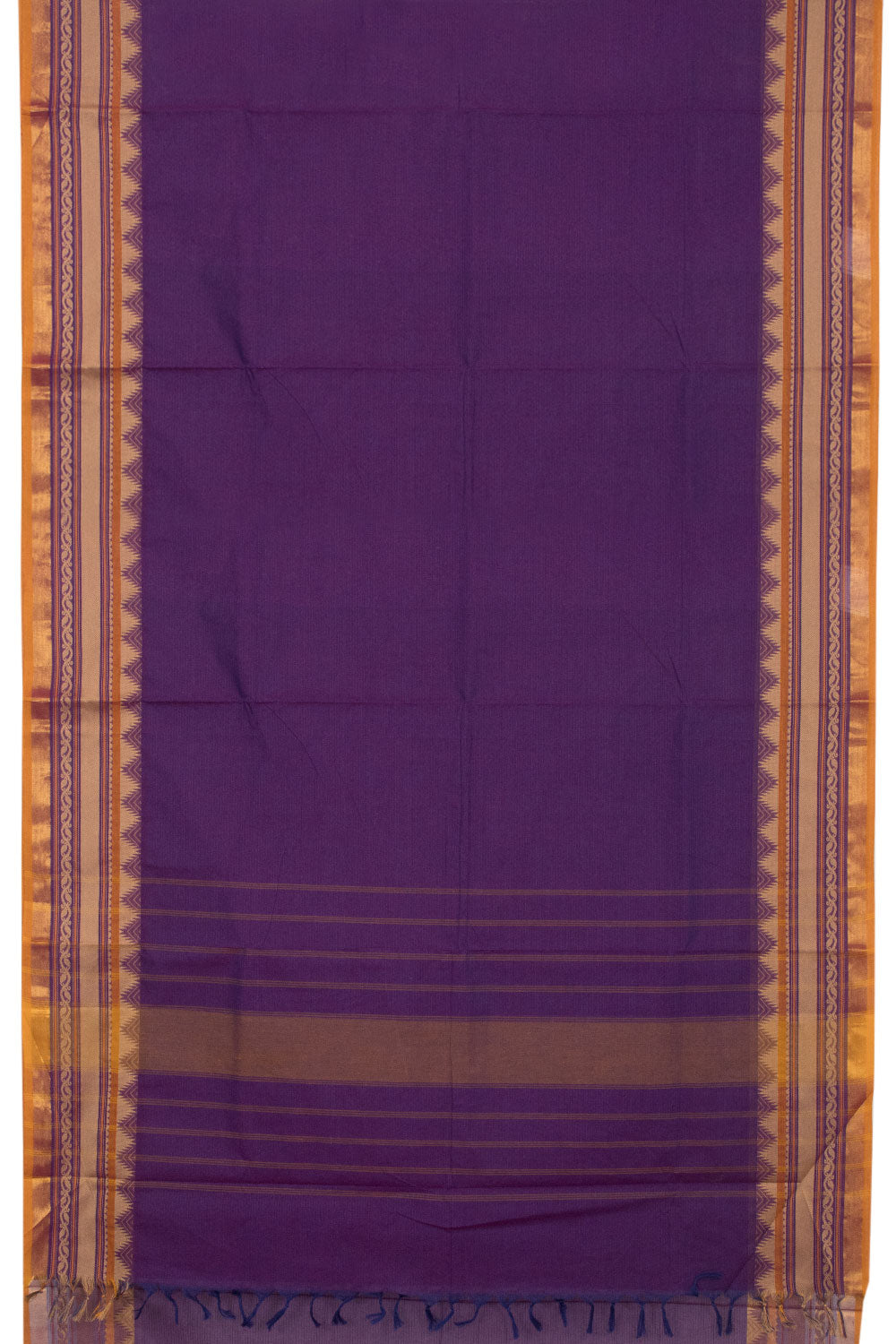 Purple Handwoven Kanchi Cotton Saree - Avishya