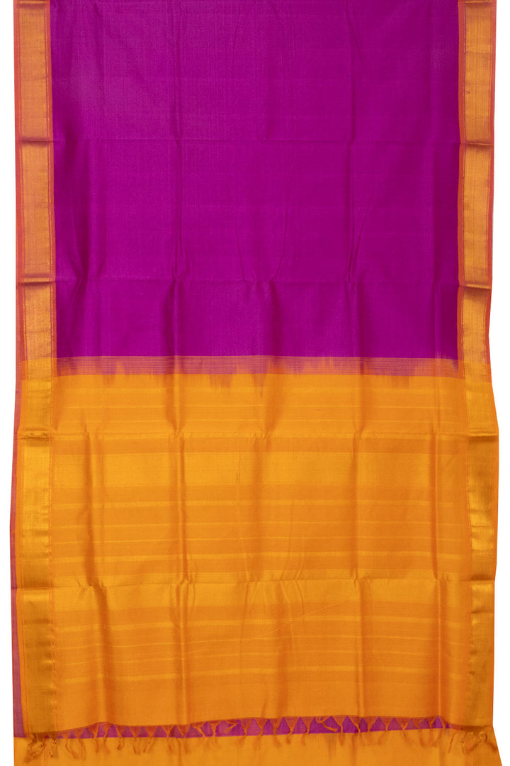 Violet Handloom Kanchi Silk Cotton Saree-Avishya