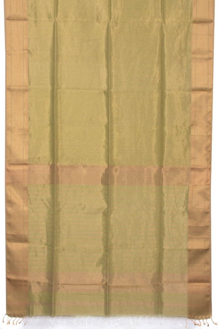 Pastel Green Handloom Maheshwari Tissue Silk Saree - Avishya