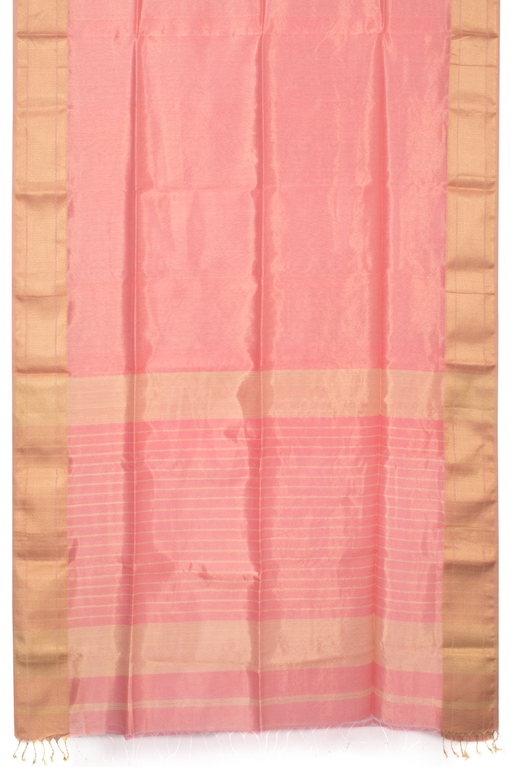 Pink Handloom Maheshwari Tissue Silk Saree - Avishya