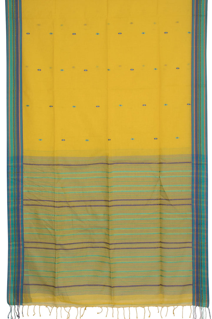 Yellow Bengal Cotton Saree - Avishya