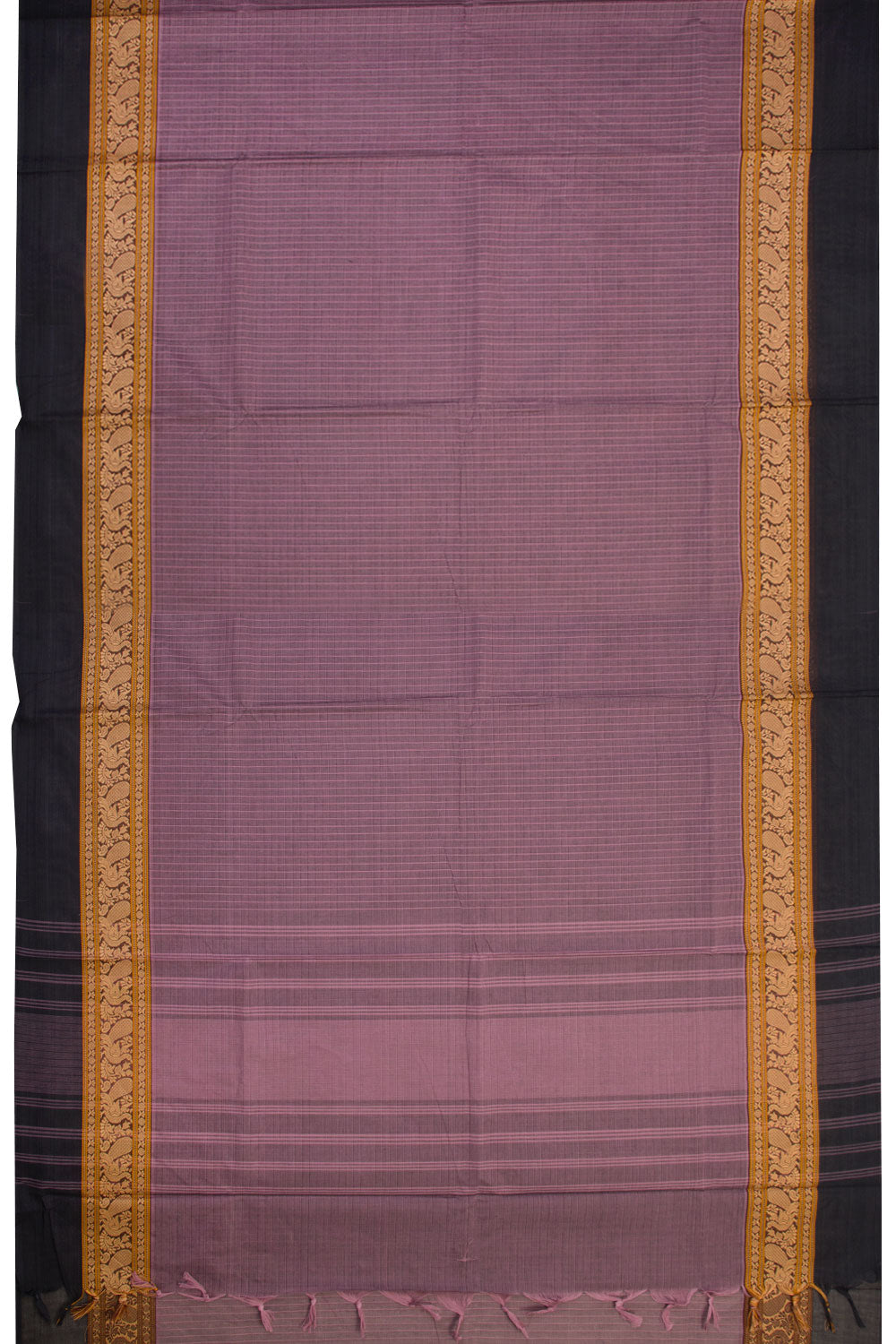 Pink Handwoven Kanchi Cotton Saree - Avishya