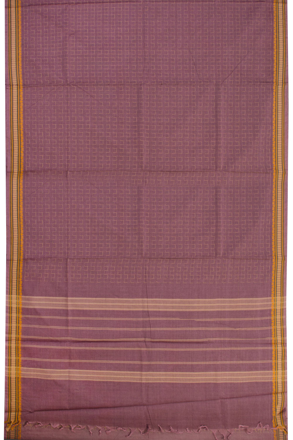 Pink Handwoven Kanchi Cotton Saree - Avishya