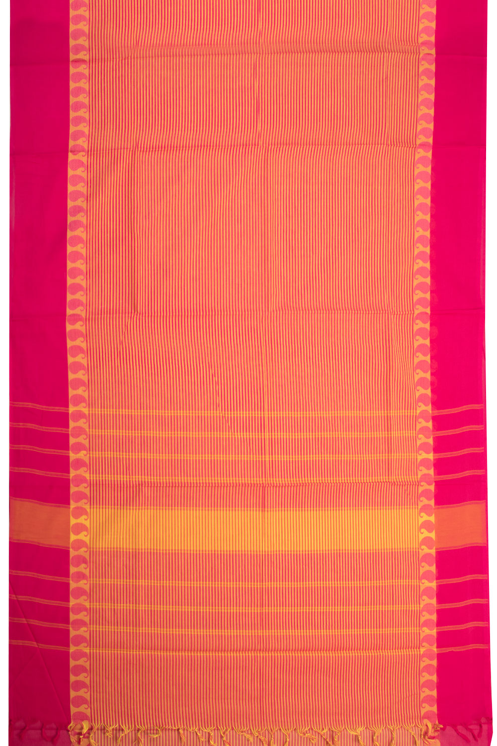 Red Handwoven Kanchi Cotton Saree - Avishya