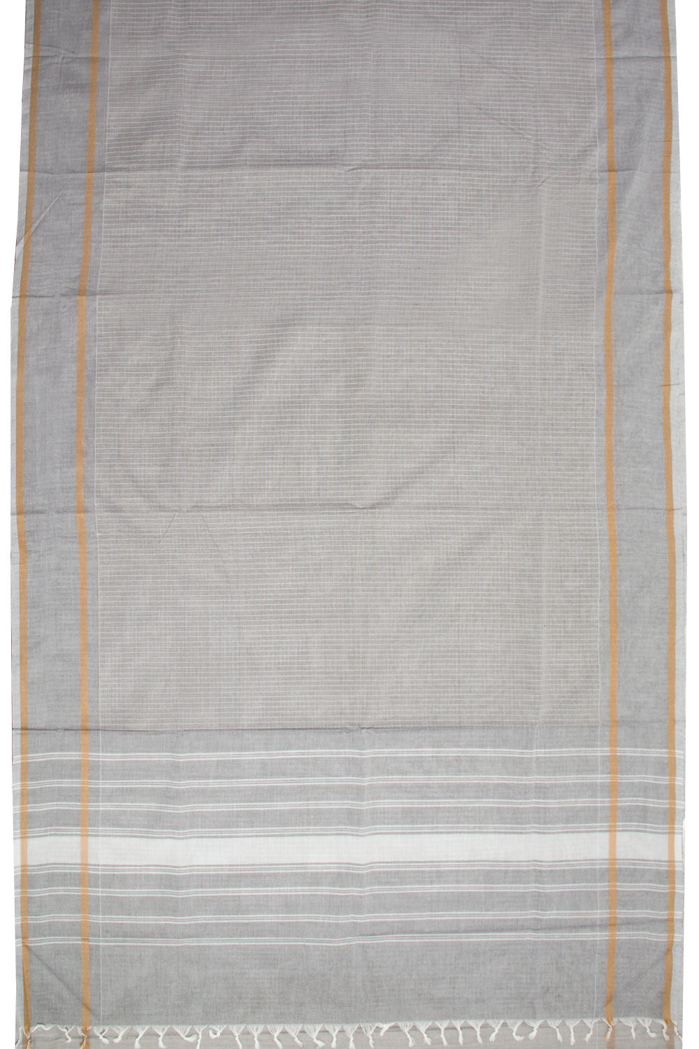 Grey Handwoven Kanchi Cotton Saree 10068520 - Avishya