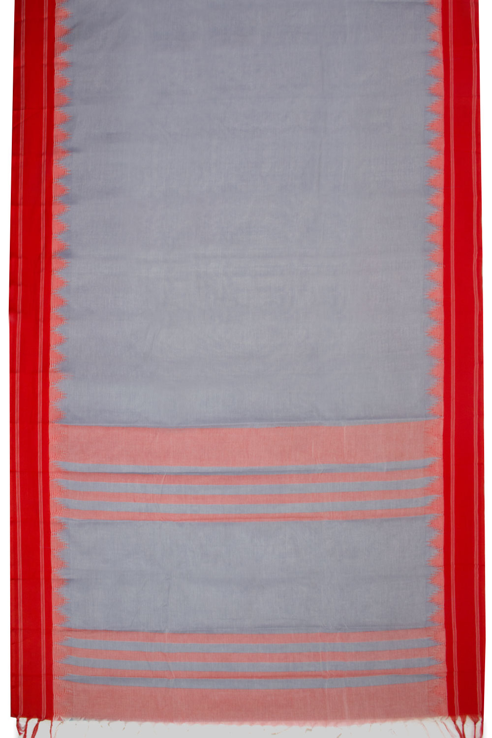 Violet Handwoven Korvai Kanchi Cotton Saree - Avishya