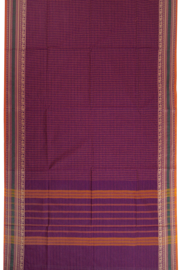 Maroon Handwoven Kanchi Cotton Saree 10068708