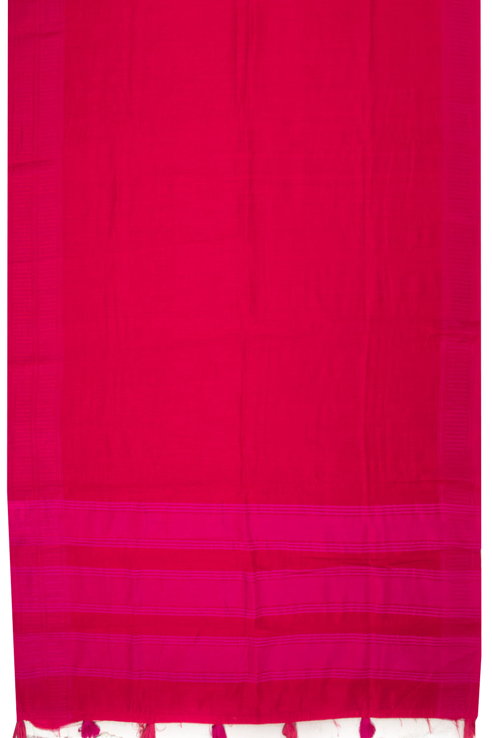 Red And Pink Dual Tone Bamboo Silk Saree 10068780