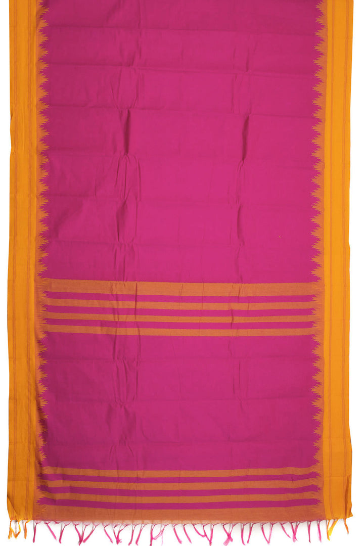 Barbie Pink Handloom Kanchi Cotton Saree 10069392 - Avishya