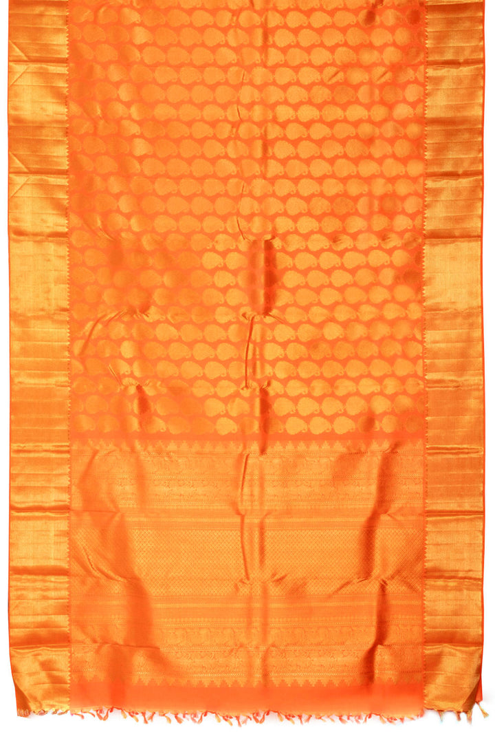 Orange Bridal Kanjivaram Silk Saree 10070591