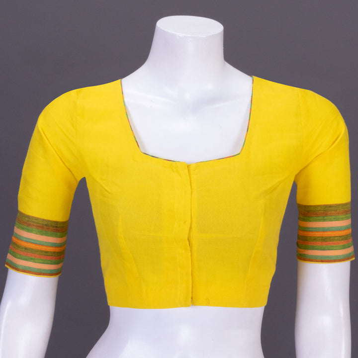 Canary Yellow Andhra Cotton Blouse 10070821