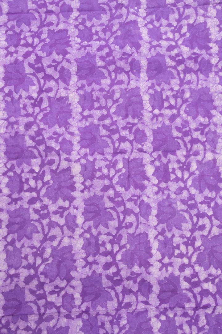 Purple Dabu Printed Cotton Salwar Suit Material