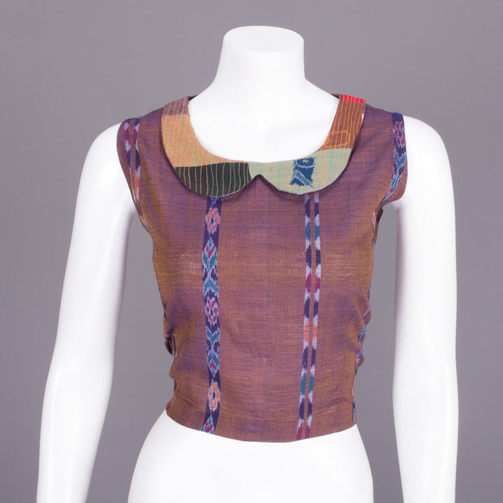 Purple Handcrafted Odisha Ikat Crop Top