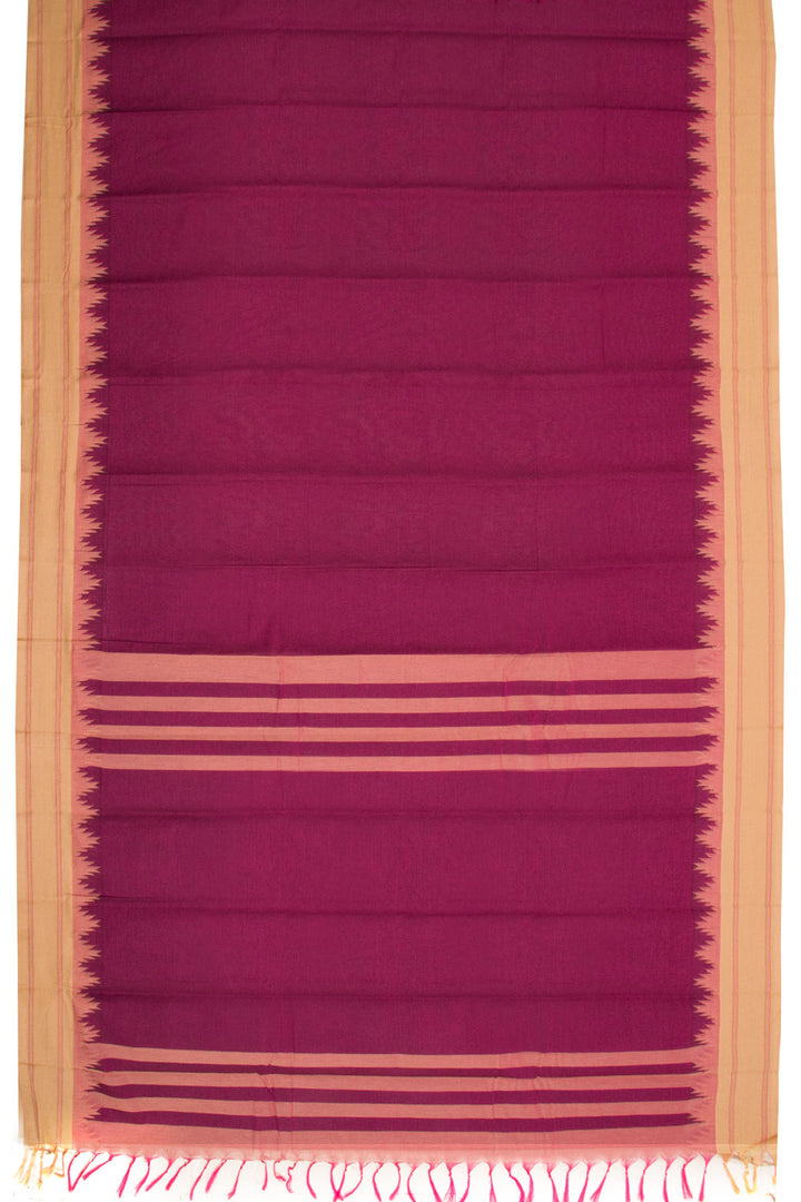 Violet Handloom Kanchi Cotton Saree