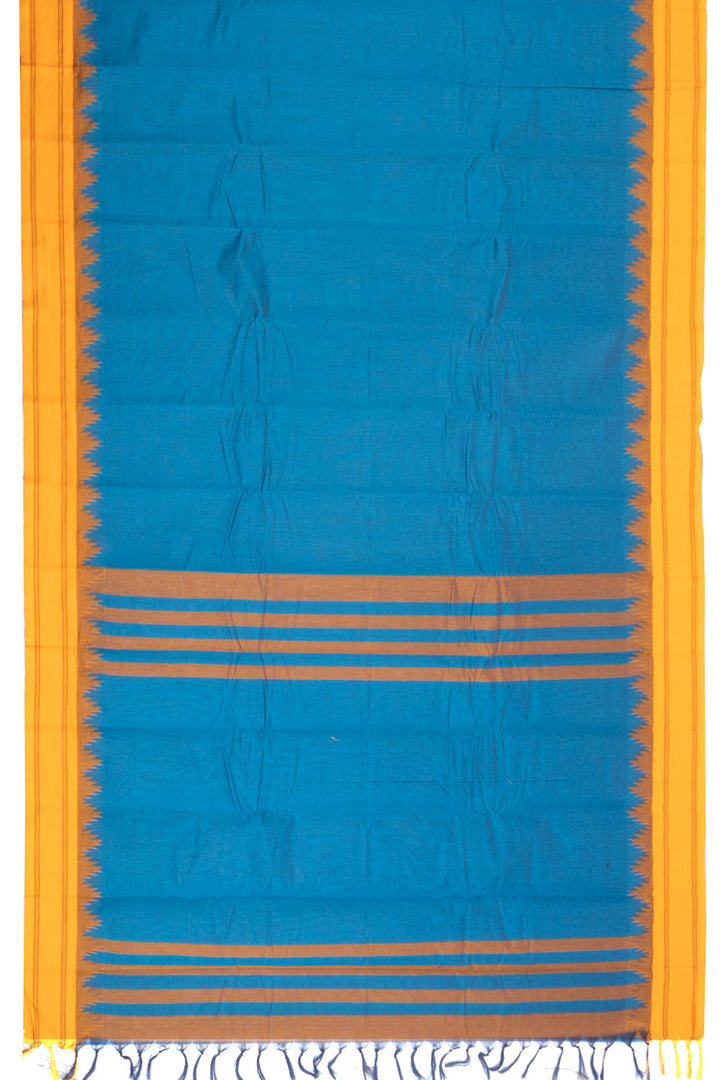 Blue Handloom Kanchi Cotton Saree