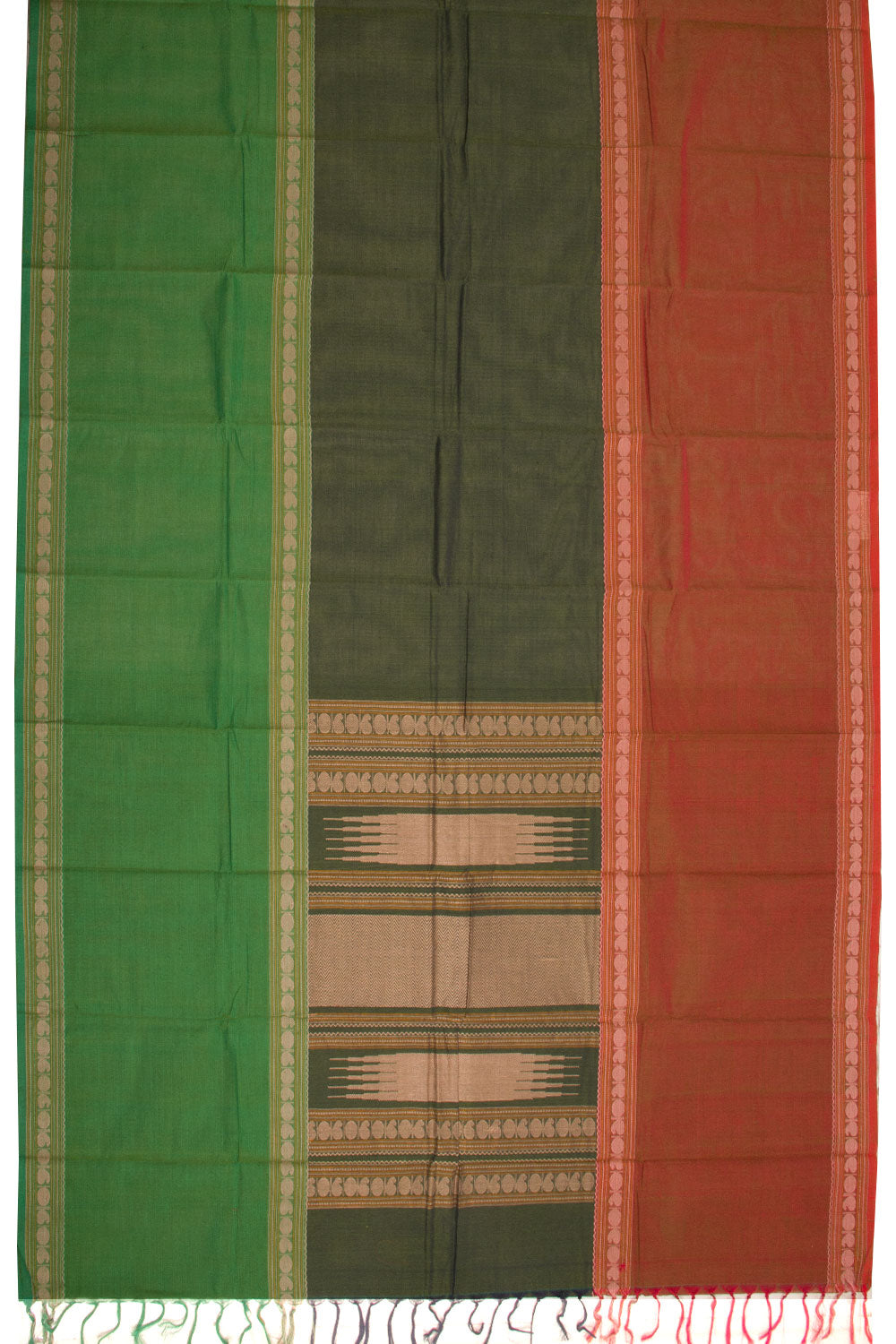 Green Handloom Kanchi Cotton Saree