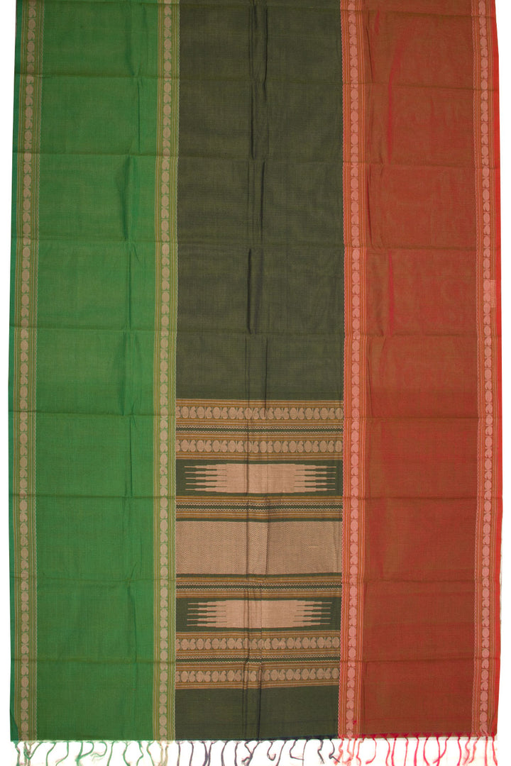 Green Handloom Kanchi Cotton Saree