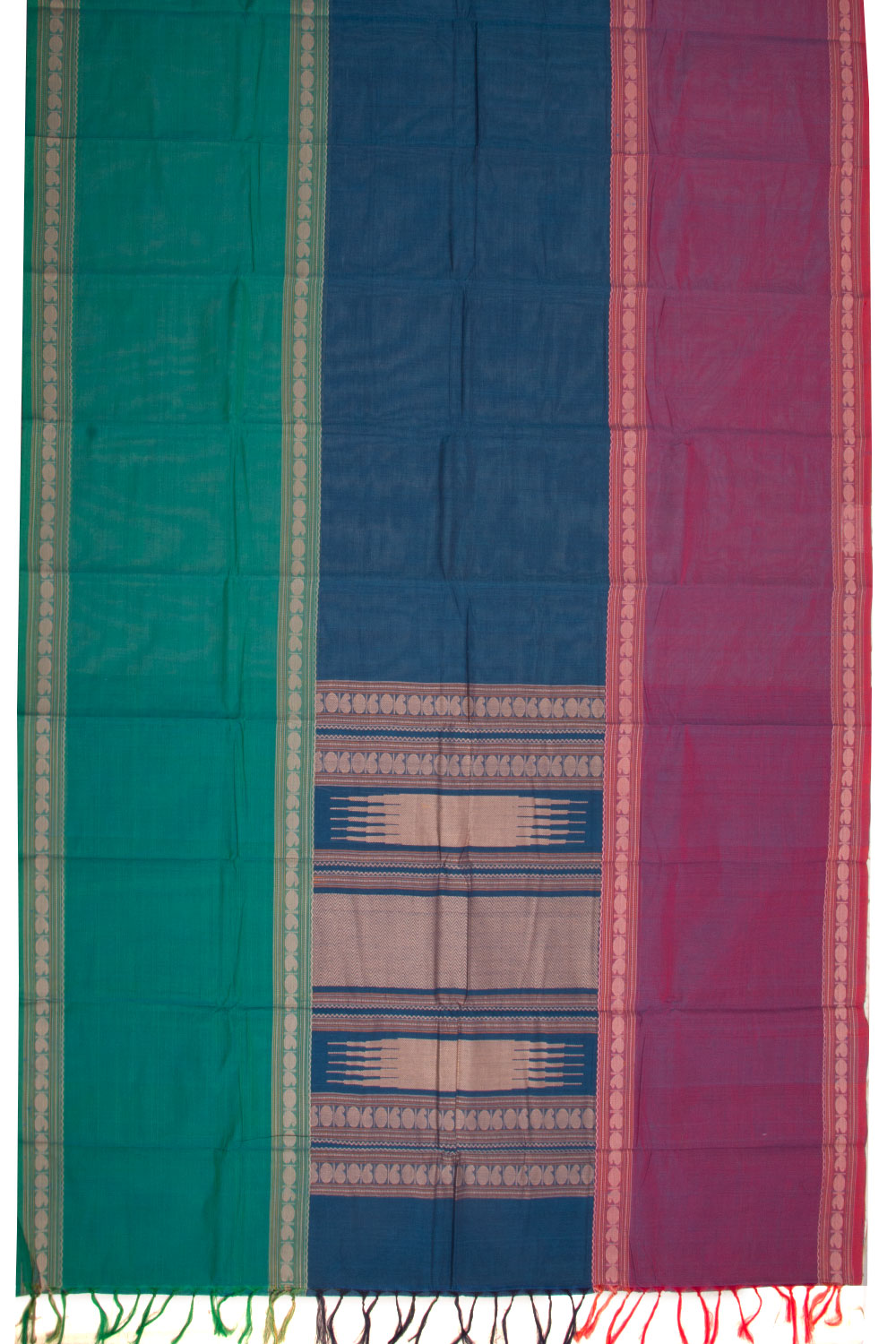 Blue Handloom Kanchi Cotton Saree 