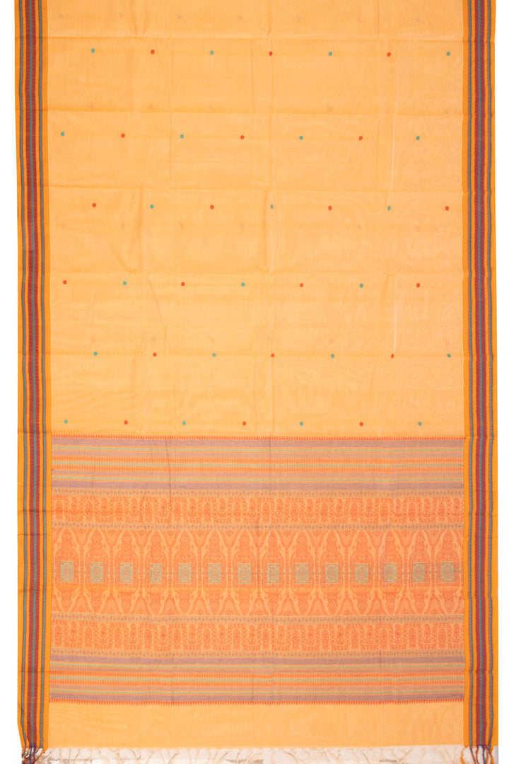 Orange Handloom Kanchi Cotton Saree