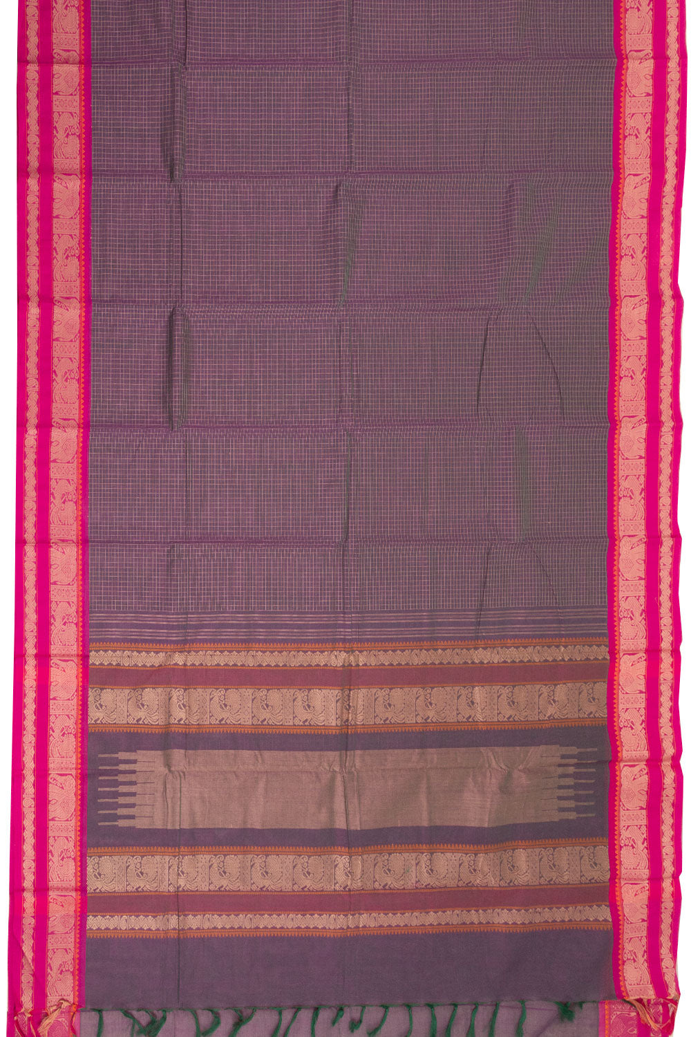 Blue Handloom Kanchi Cotton Saree