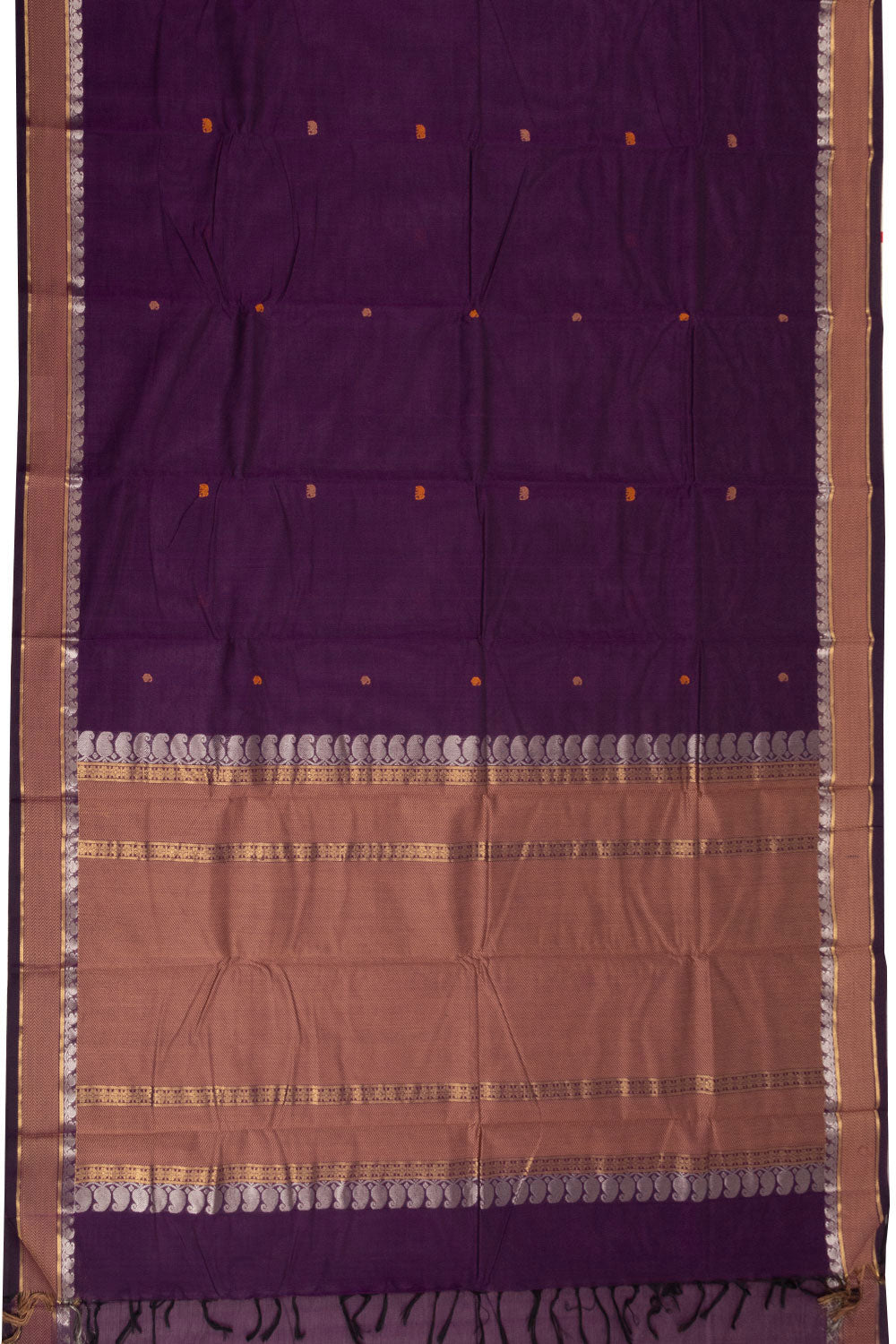 Violet Handloom Kanchi Cotton Saree