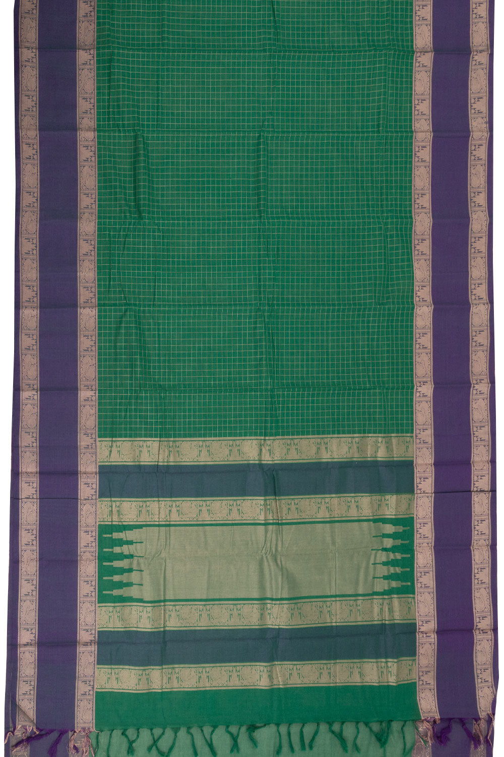 Green Handloom Kanchi Cotton Saree