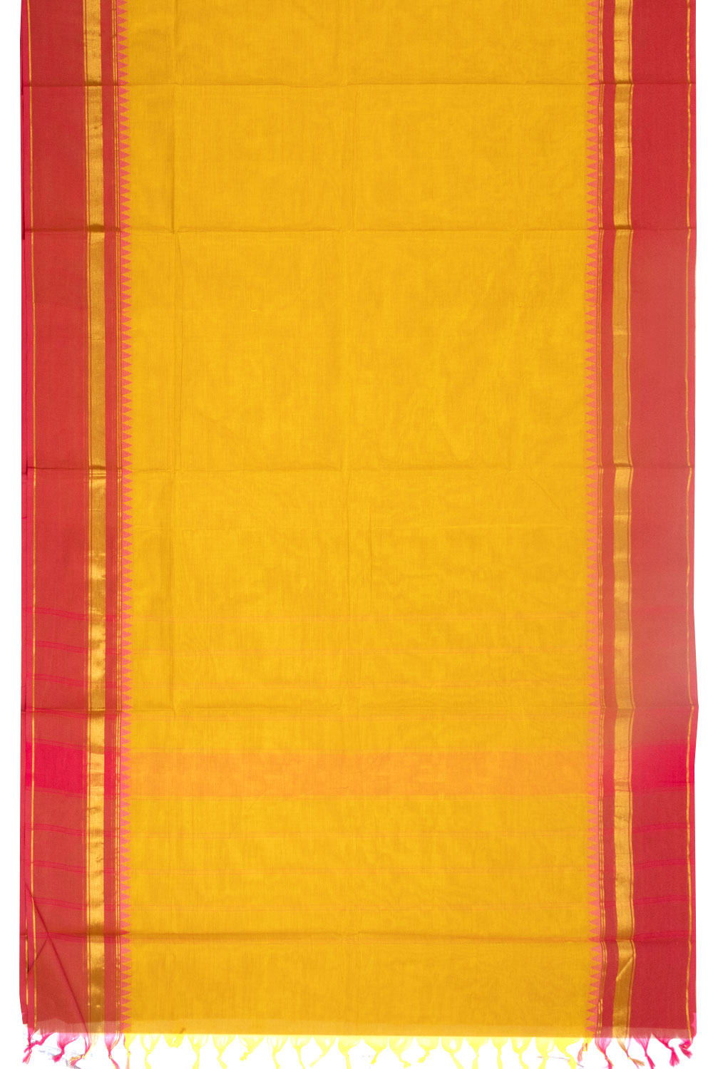 Yellow Handloom Kanchi Cotton Saree