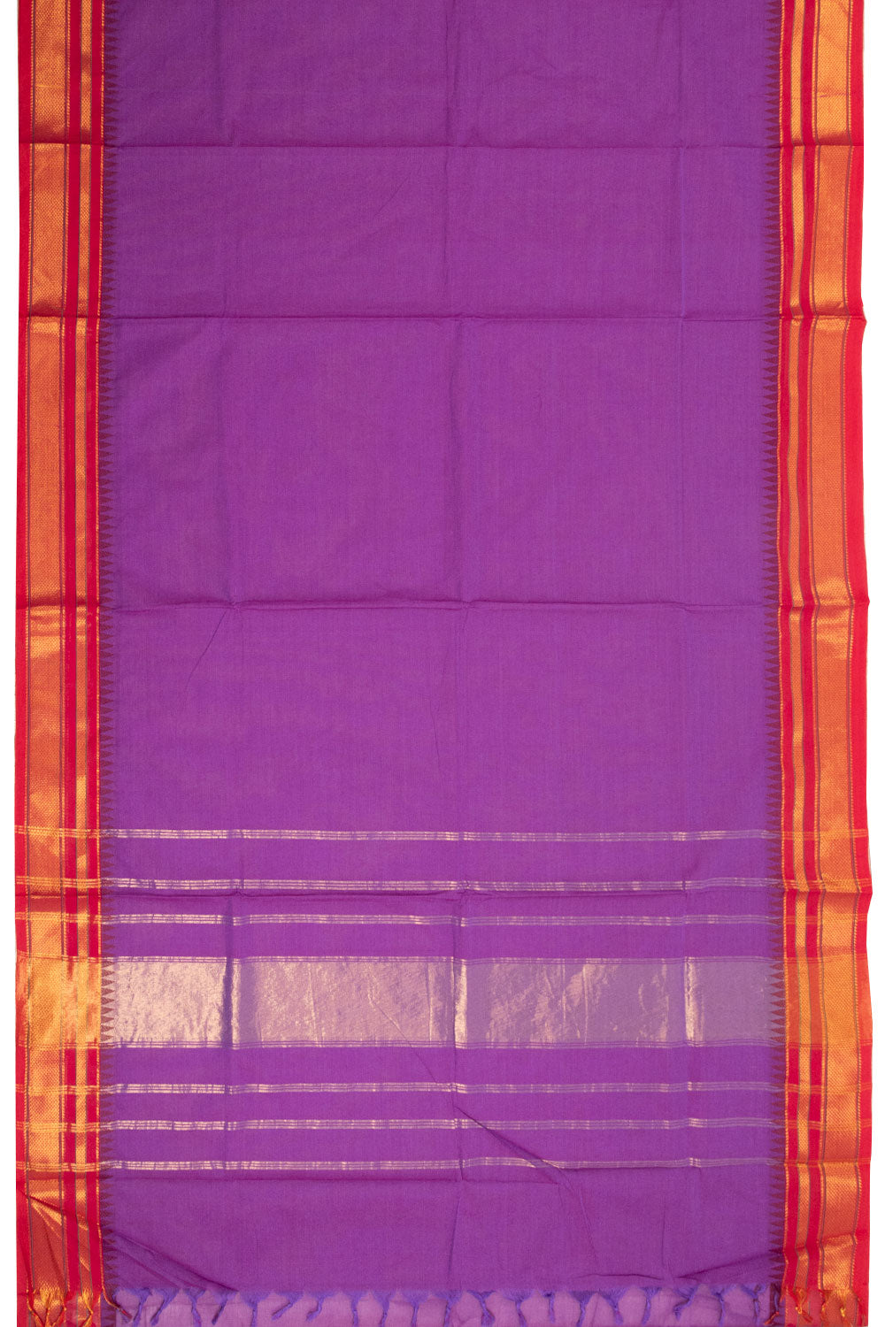 Purple Handloom Kanchi Cotton Saree 