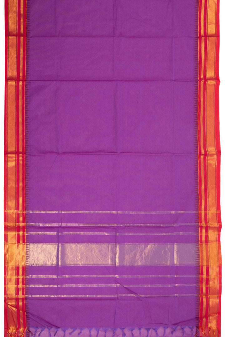 Purple Handloom Kanchi Cotton Saree 