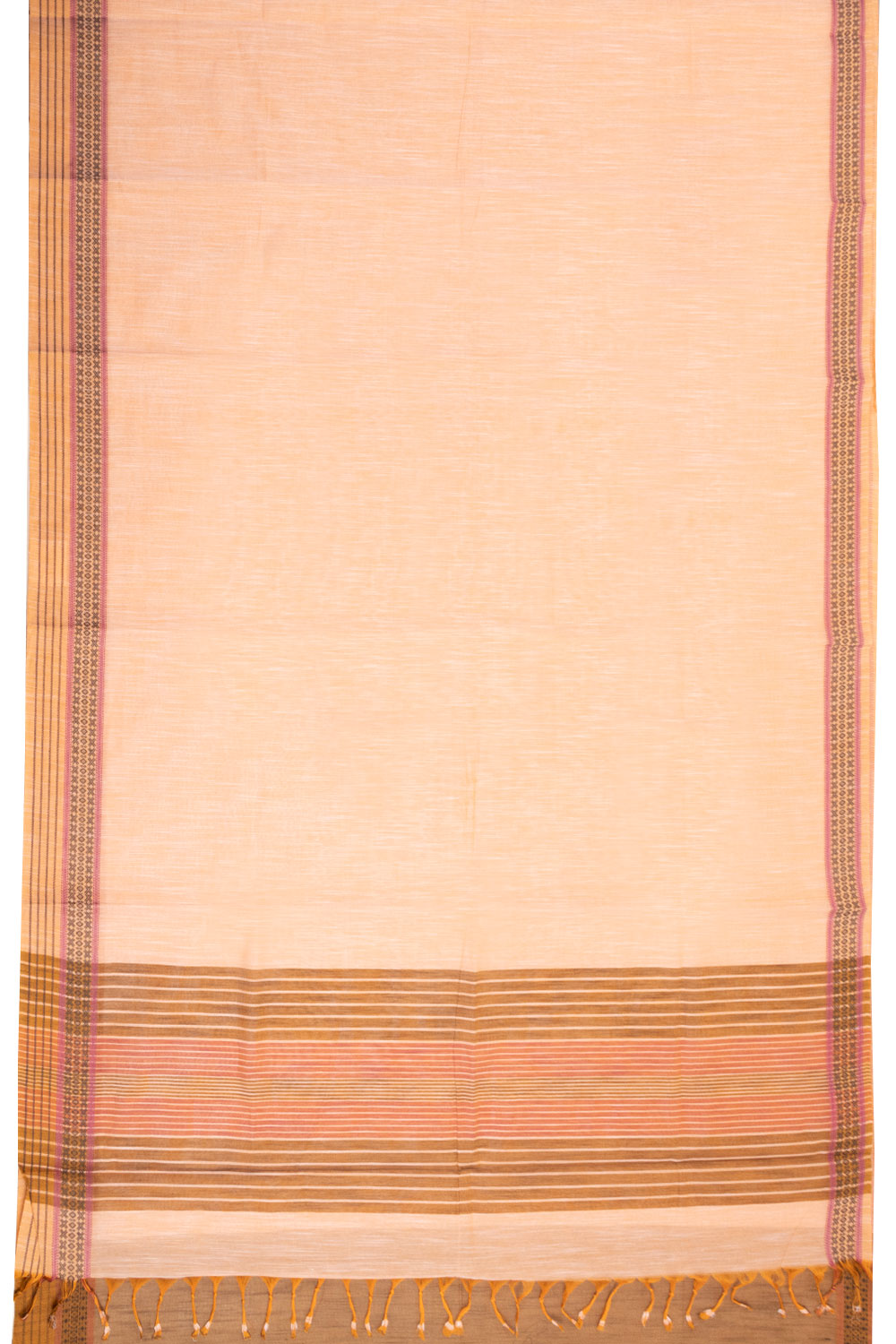 Brown Handloom Kanchi Cotton Saree 