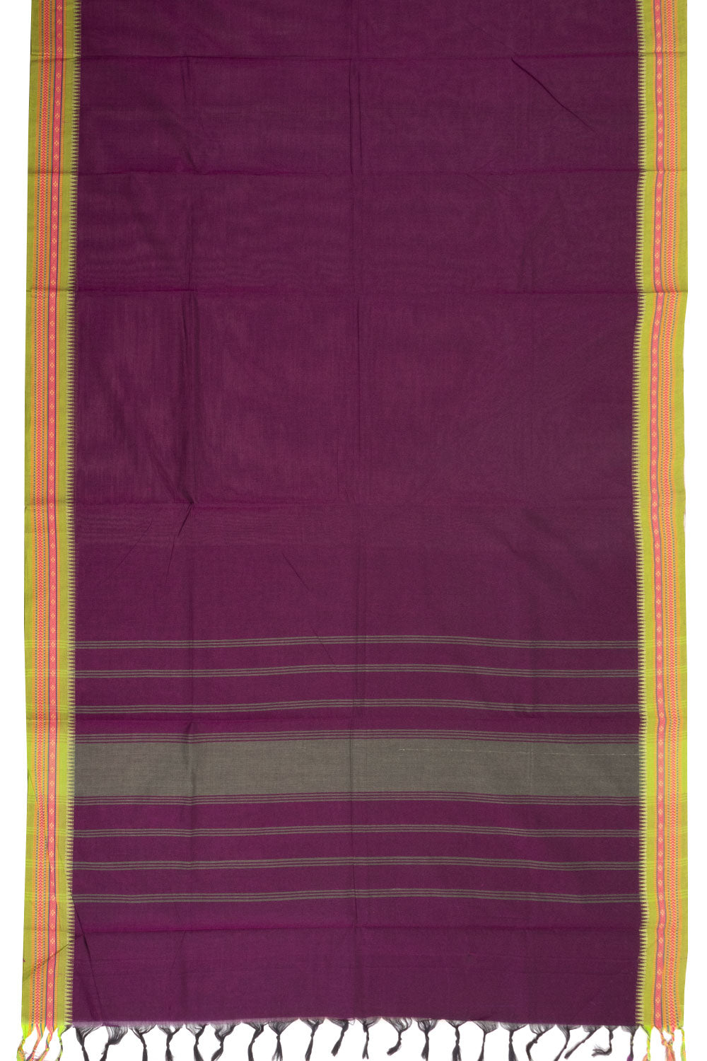 Purple Handloom Kanchi Cotton Saree