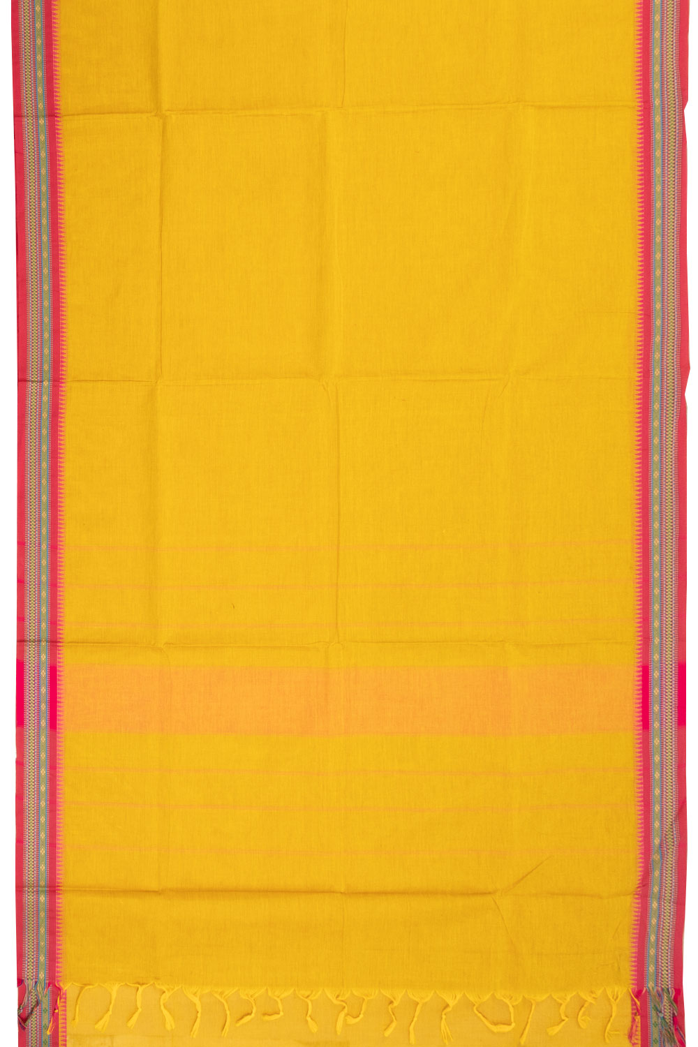 Yellow Handloom Kanchi Cotton Saree