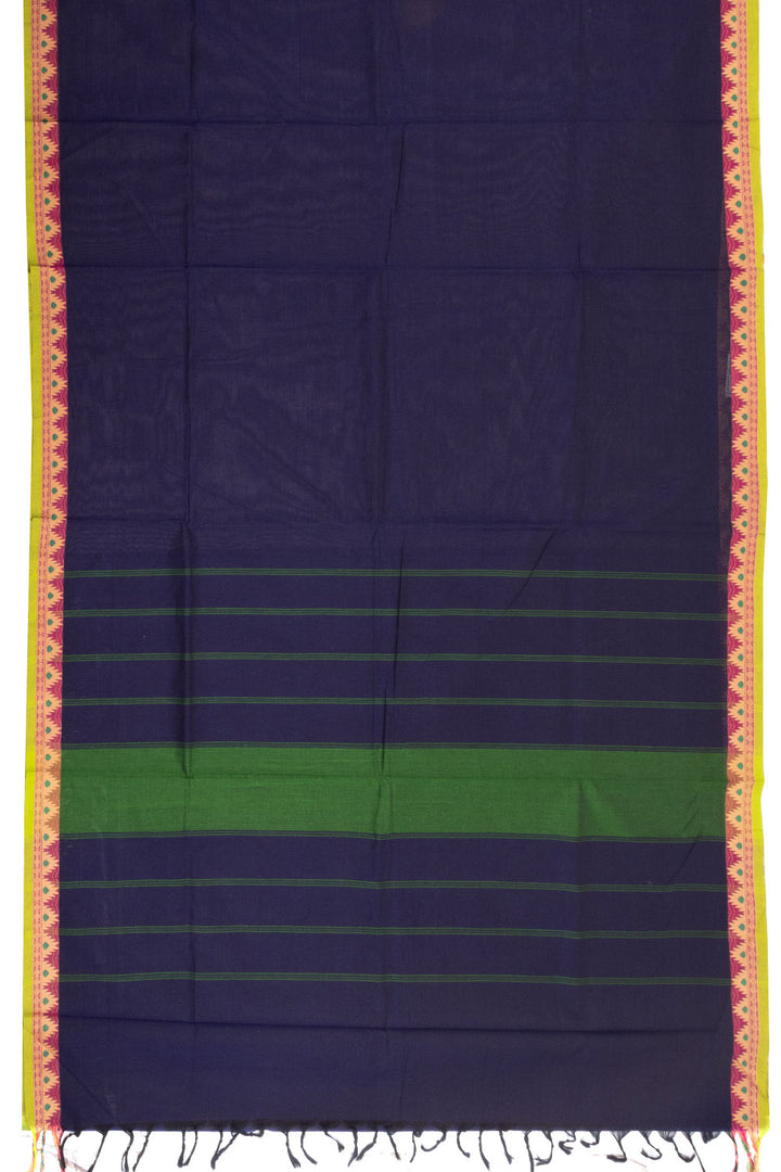 Blue Handloom Kanchi Cotton Saree