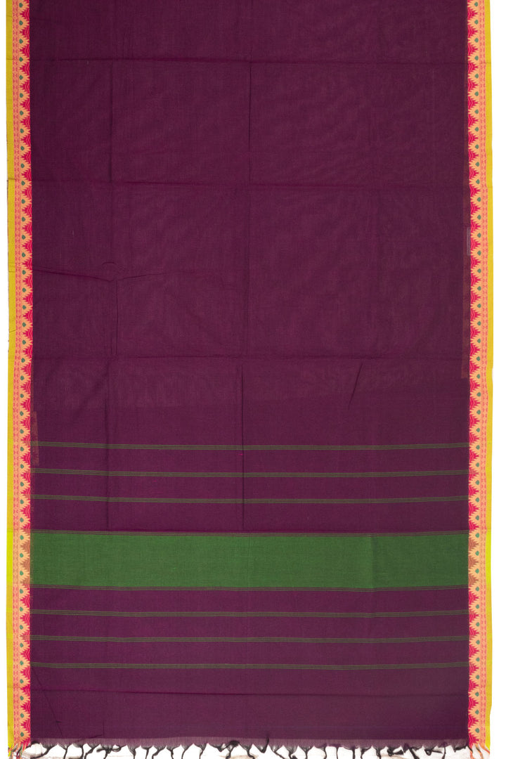 Violet Handloom Kanchi Cotton Saree