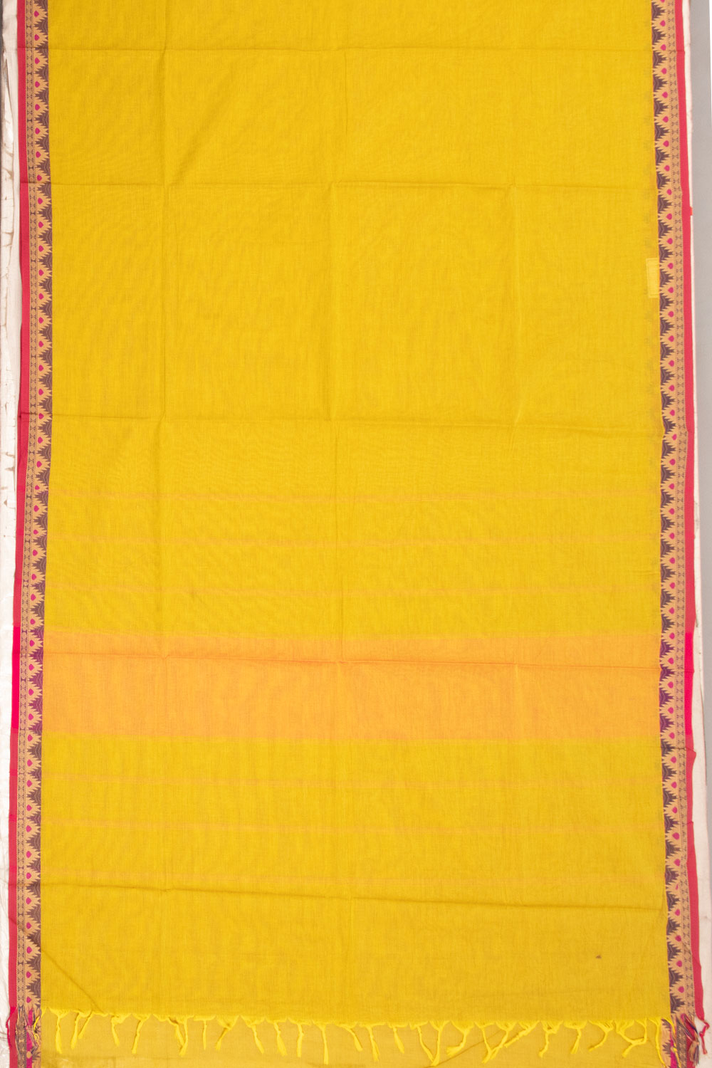 Yellow Handloom Kanchi Cotton Saree