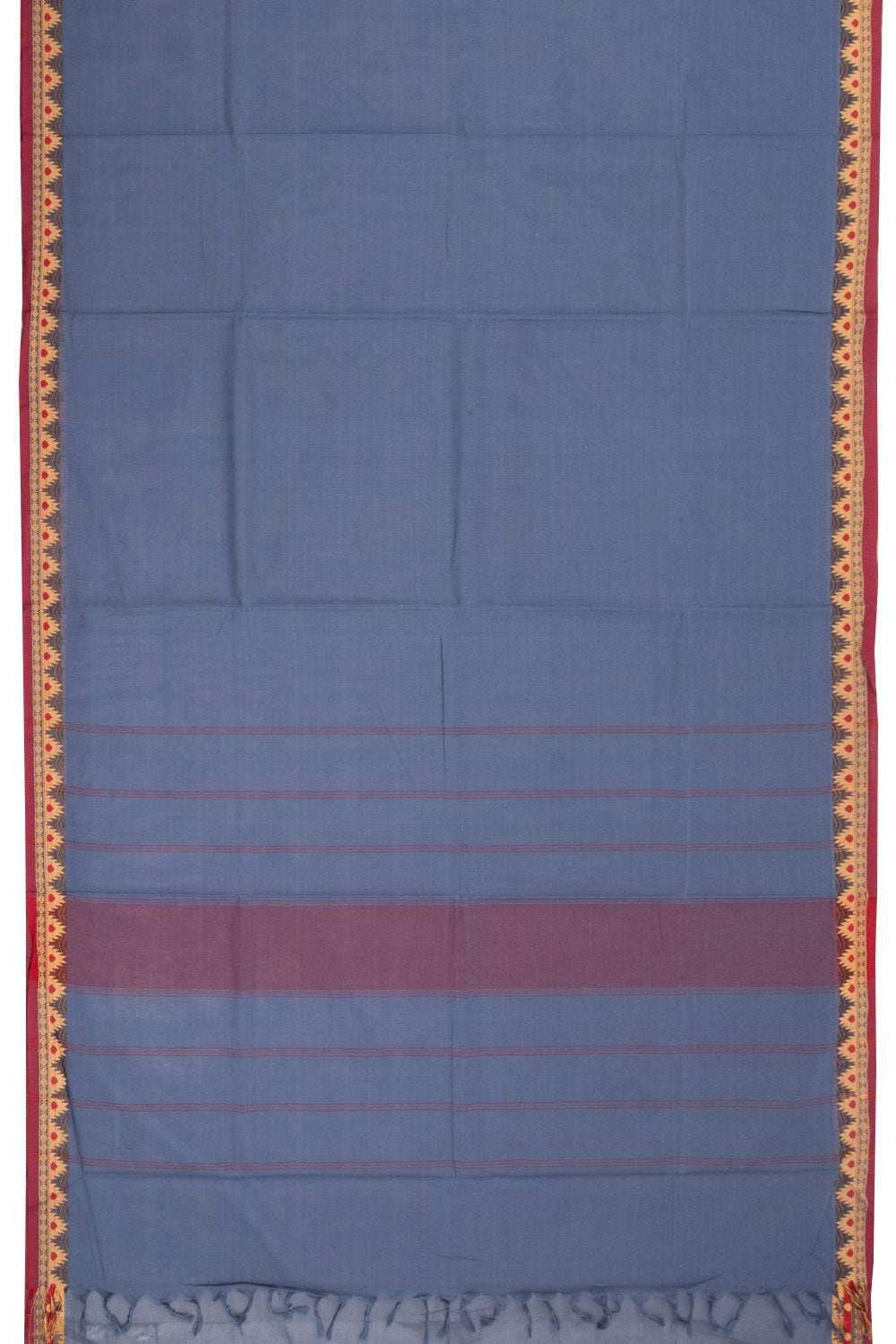 Grey Handloom Kanchi Cotton Saree