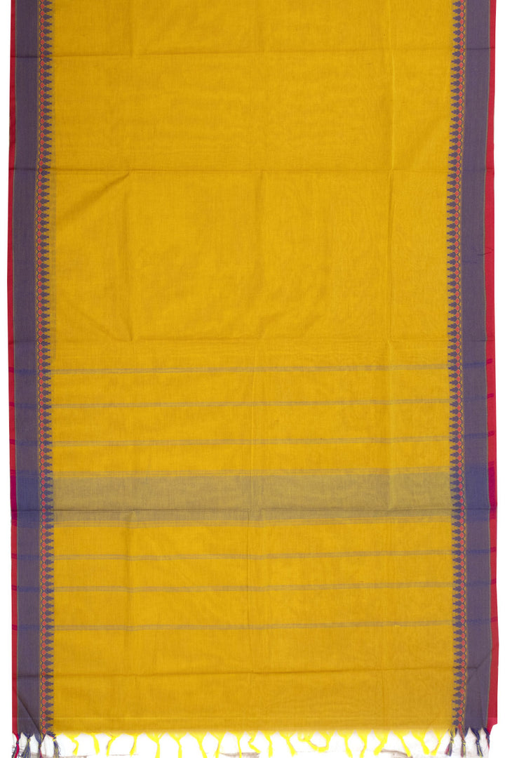 Yellow Handloom Kanchi Cotton Saree