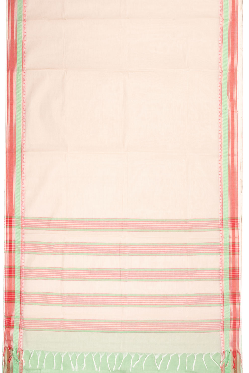 White Handloom Kanchi Cotton Saree