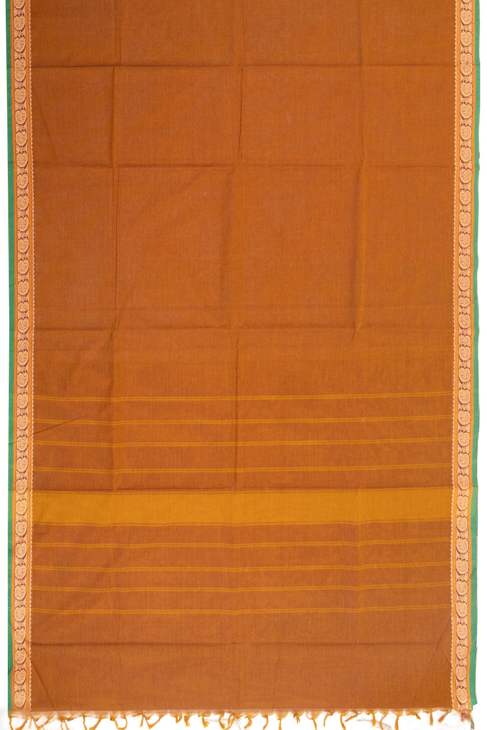 Brown Handloom Kanchi Cotton Saree